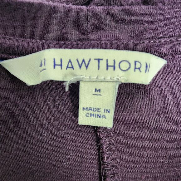 41 Hawthorn Tunic Top Medium Queensland Dolman Sleeve Knit Purple 3/4 Sleeves - Picture 8 of 9